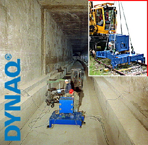 Unwuchterreger Dynaq B�ro f�r Baudynamik GmbH, Einsatz im Fernbahntunnel Berlin